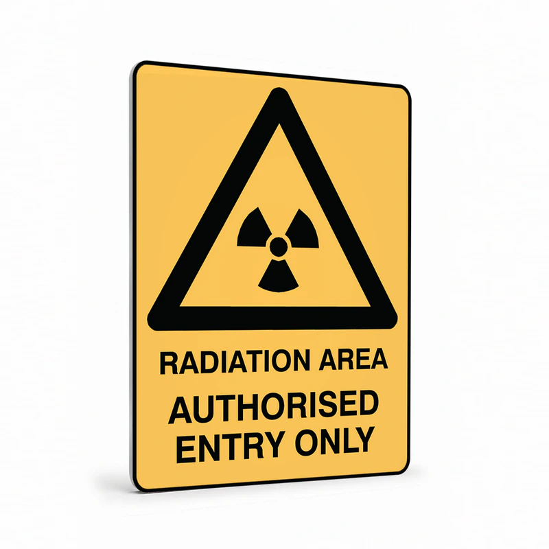 Warning - Radiation Area Authorised Entry Sign