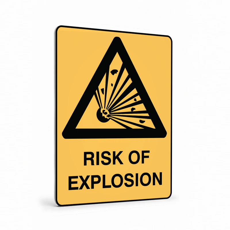 Warning - Risk Of Explosion Sign