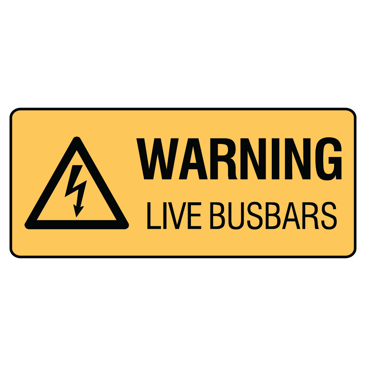 Warning - Live Busbars Sign