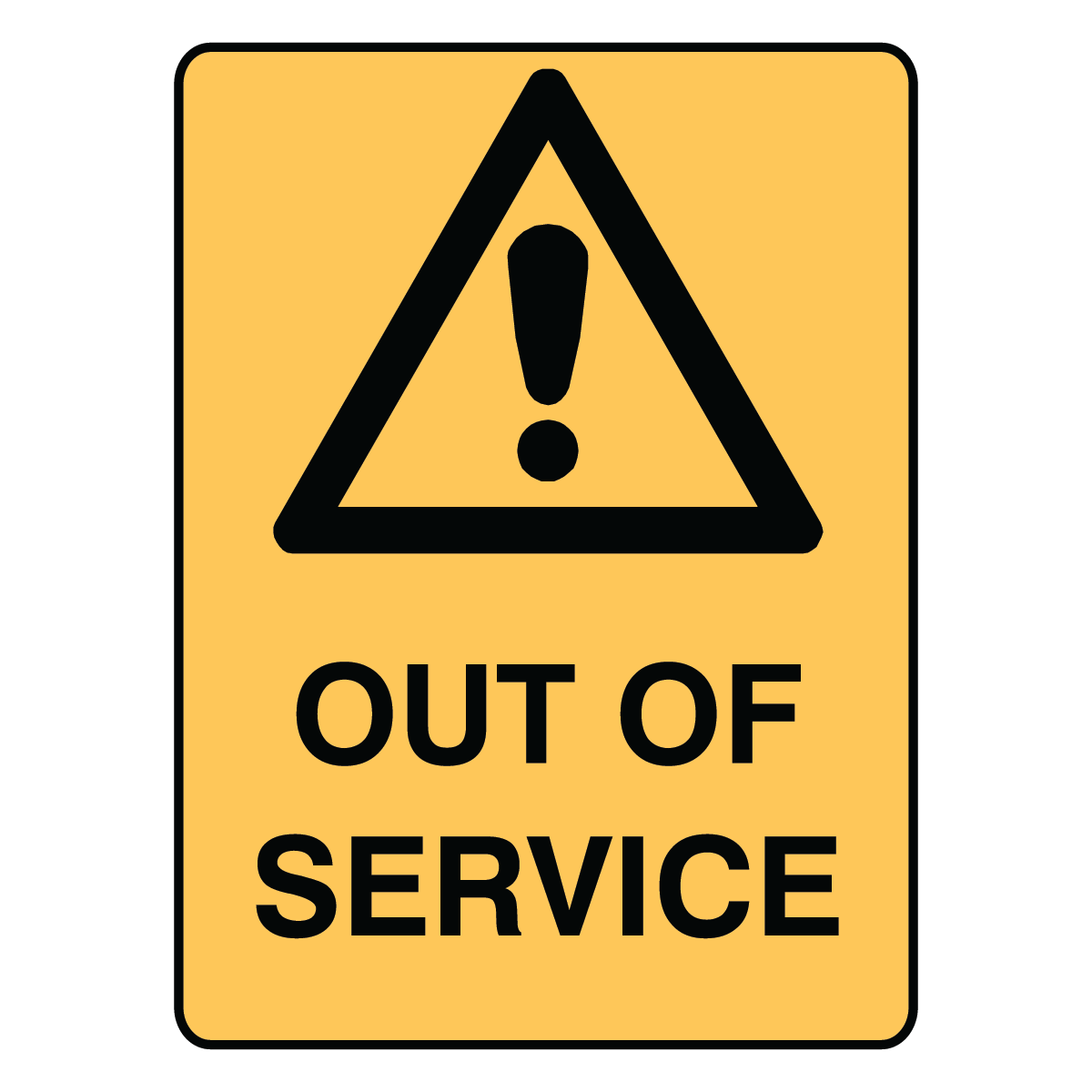 Warning - Out Of Service Sign