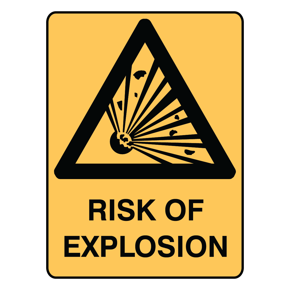 Warning - Risk Of Explosion Sign
