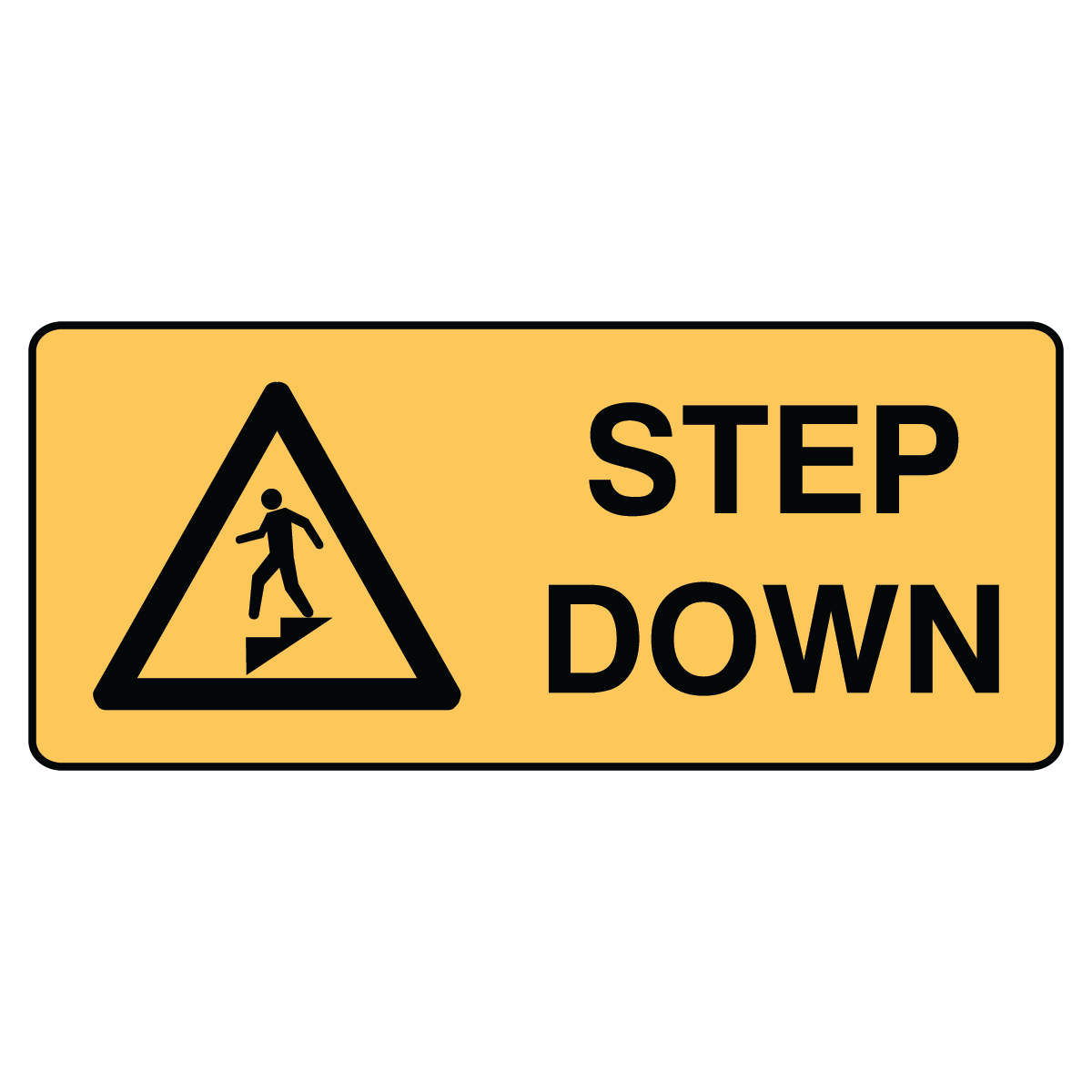 Warning - Step Down Sign – Signportal