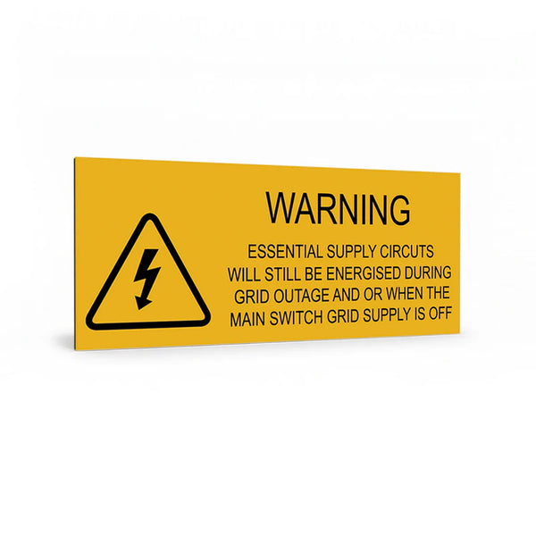 Warning Essential Supply Circuits