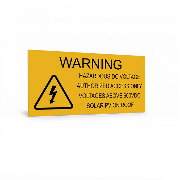 Warning Hazardous DC Voltage Authorized Access Above 600VDC