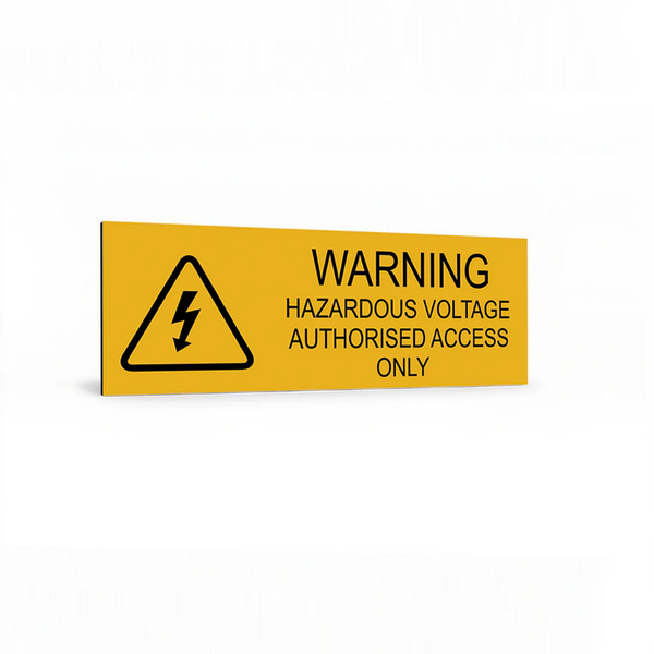 Warning Hazardous Voltage Authorised Access Only