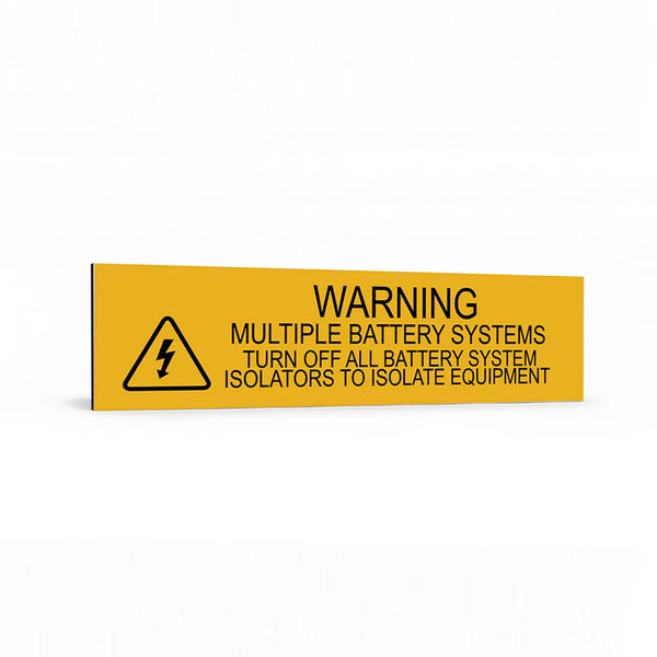 Warning Multiple Battery Systems