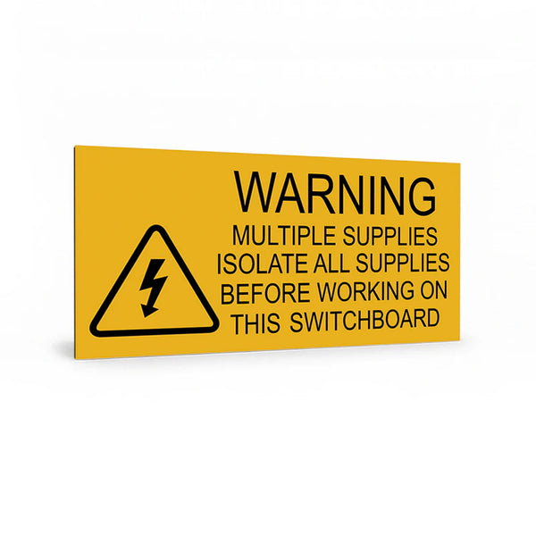Warning Multiple Supplies Switchboard