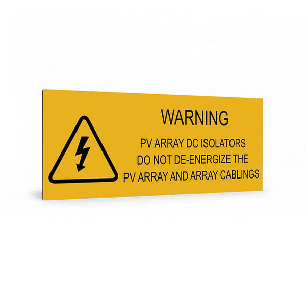 Warning PV Array DC Isolators Do Not De-Energise