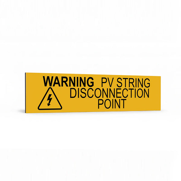 Warning PV String Disconnection Point