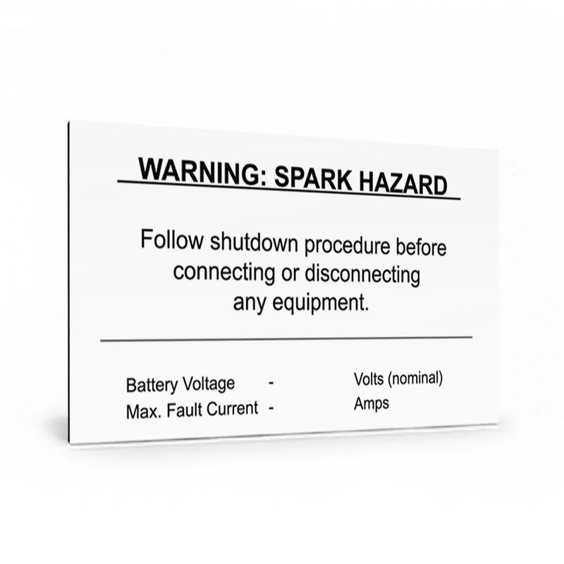 Warning Spark Hazard
